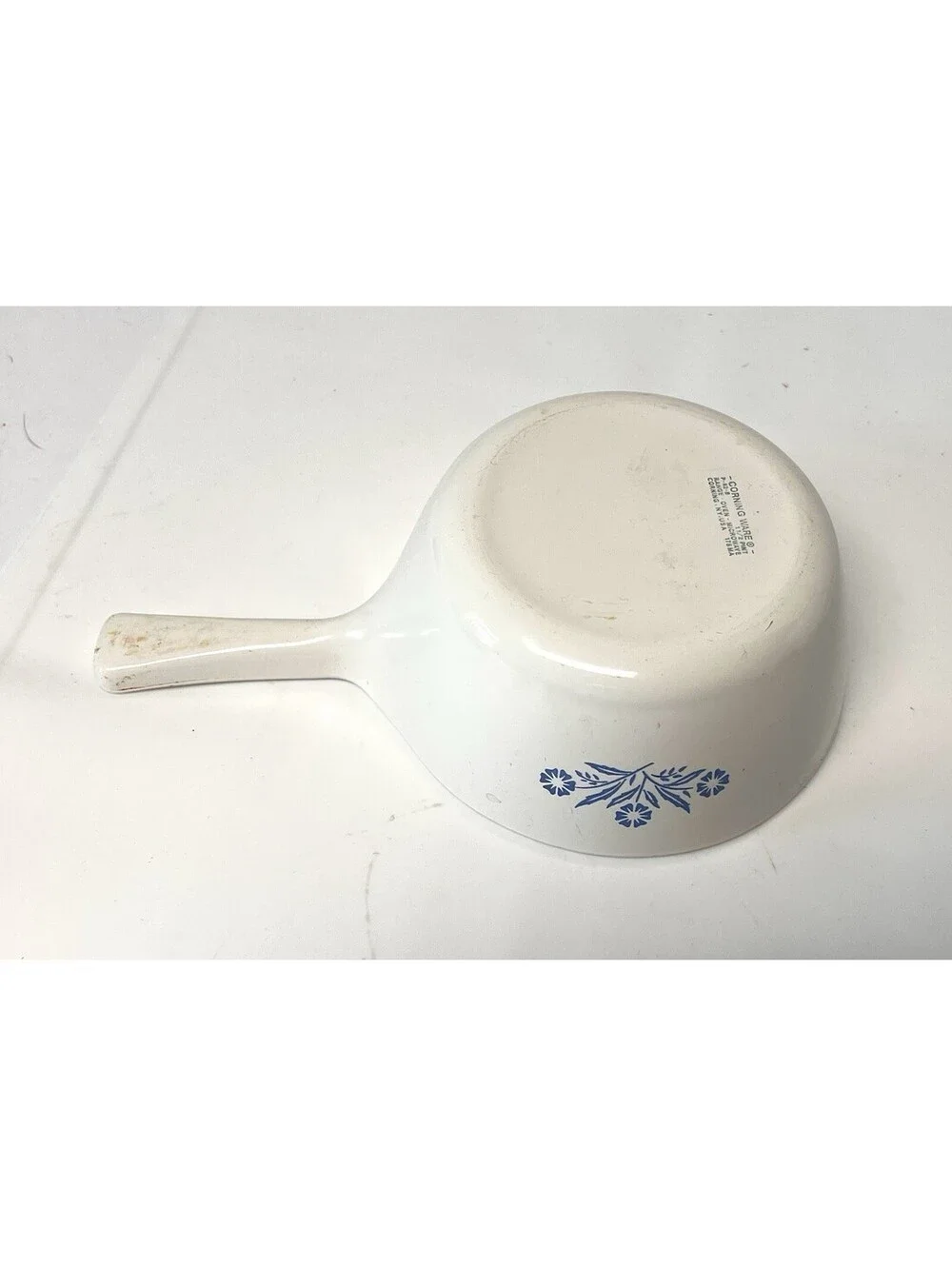 Vtg Corning Ware Blue Cornflower Skillet P-83-B and Pot P-82-B w/ Lids Exc Cond